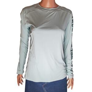 Simms Women’s SolarFlex LS Crewneck Shirt UPF 50 Light Teal Medium NWT